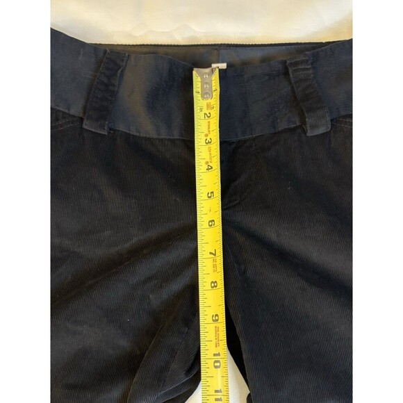 ALICE + OLIVIA Black Corduroy Pants Women 6 Slim Straight Leg Wide Waist Casual - Picture 10 of 11